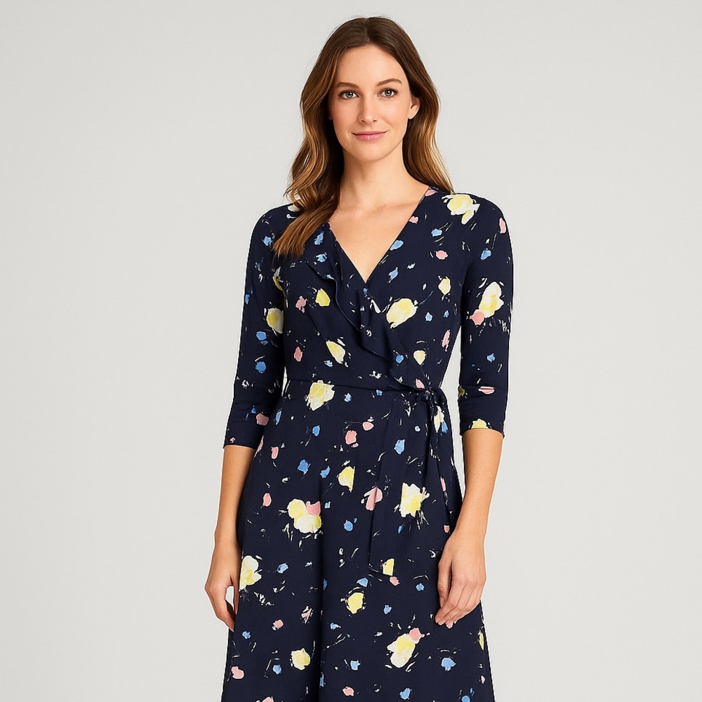 Leota Stretch Faux Wrap Dress 2XL